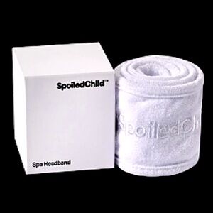 funds 4 lyme ❤️ NIB Spoiled Child Adjustable Velcro Cloth WHITE Spa Headband